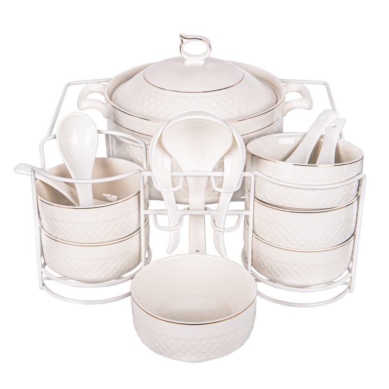 JUEGO DE SOPERA DE PORCELANA 15 PZS