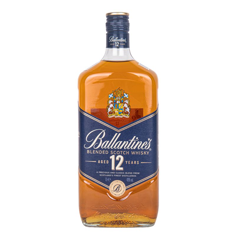 WHISKY BALLANTINES 12 AÑOS SIN CAJA 1L
