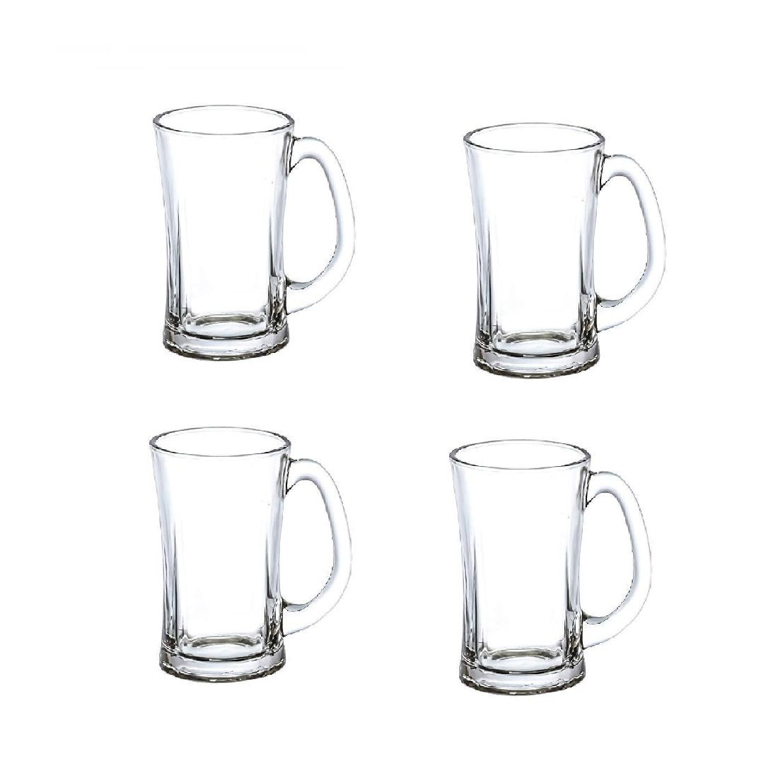 SET DE TAZAS DE VIDRIO LINCOLN CHOPP/CAFE HELADO 4 PCS 350ML