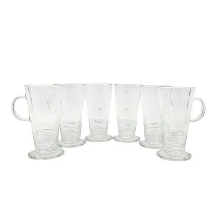 SET DE TAZAS DE VIDRIO CAPUCCINO 250ML 6 PIEZAS