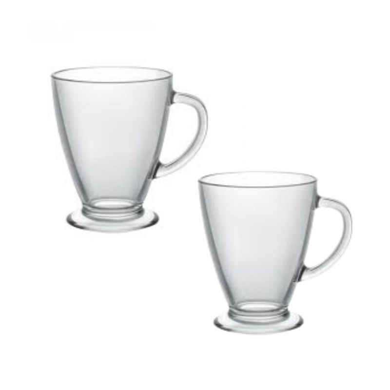 SET DE TAZAS DE CAFE DE VIDRIO 442ML 2 PZAS 