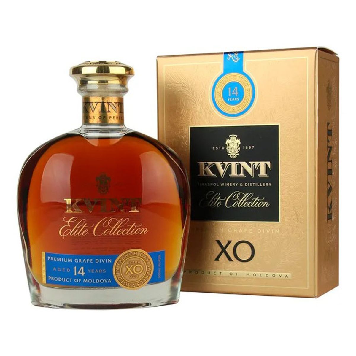 KVINT 14 AÑOS BRANDI XO 700ML CAJA REGALO BOT DECANTER
