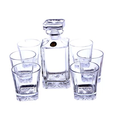 JUEGO DE WHISKERA CON VASOS 250ML 7PZS