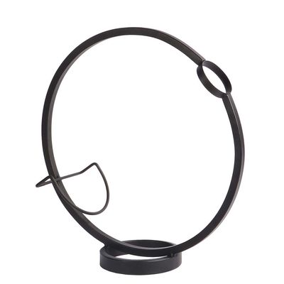 PORTA VINO CIRCULO 41X15X43CM COLOR BRONCE EN METAL