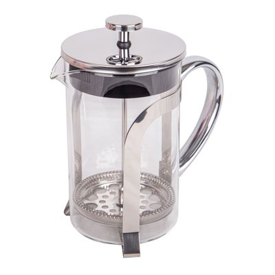 CAFETERA PRENSA FRANCESA EN VIDRIO Y ACERO INOXIDABLE 800ML