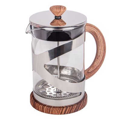 CAFETERA PRENSA FRANCESA EN VIDRIO Y ACERO INOXIDABLE 800ML