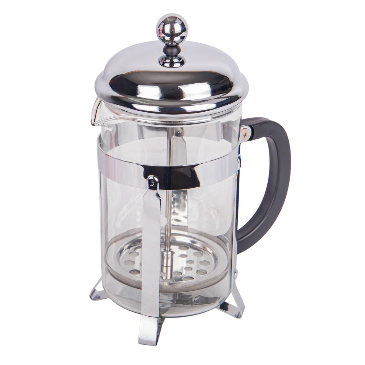 CAFETERA PRENSA FRANCESA EN VIDRIO Y ACERO INOXIDABLE 800ML