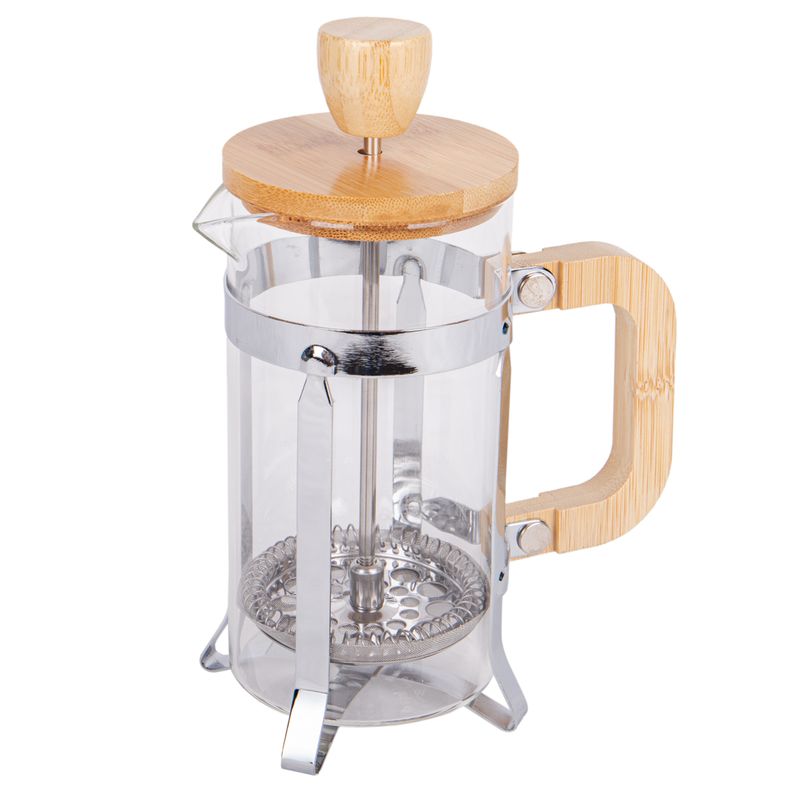 CAFETERA PRENSA FRANCESA EN VIDRIO Y ACERO INOXIDABLE 350ML
