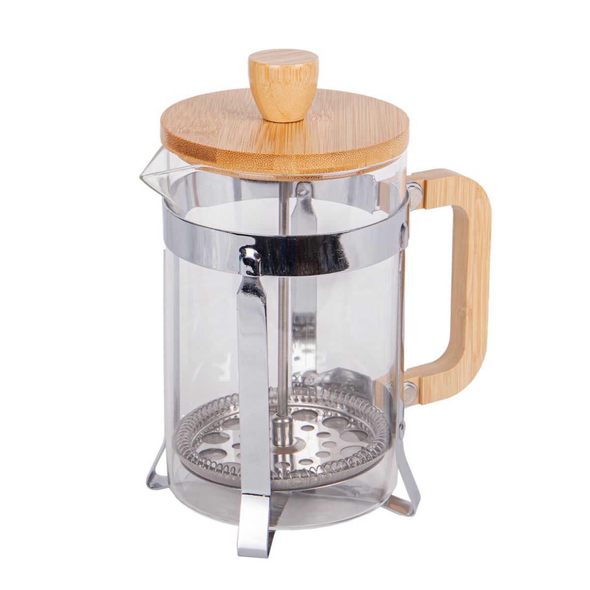 CAFETERA PRENSA FRANCESA EN VIDRIO Y ACERO INOXIDABLE 800ML