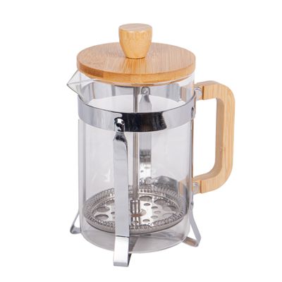 CAFETERA PRENSA FRANCESA EN VIDRIO Y ACERO INOXIDABLE 800ML