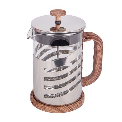 CAFETERA PRENSA FRANCESA EN VIDRIO Y ACERO INOXIDABLE 800ML