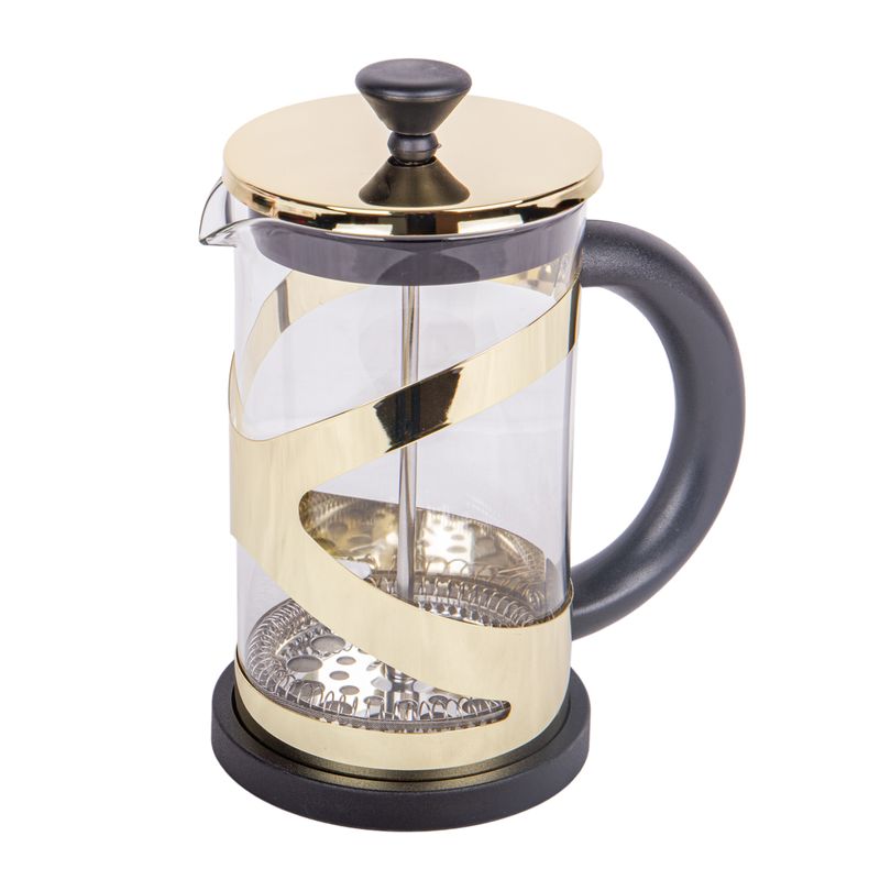 CAFETERA PRENSA FRANCESA EN VIDRIO Y ACERO INOXIDABLE 600ML
