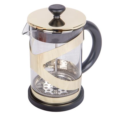 CAFETERA PRENSA FRANCESA EN VIDRIO Y ACERO INOXIDABLE 800ML