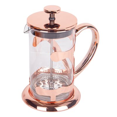 CAFETERA PRENSA FRANCESA EN VIDRIO Y ACERO INOXIDABLE 600ML
