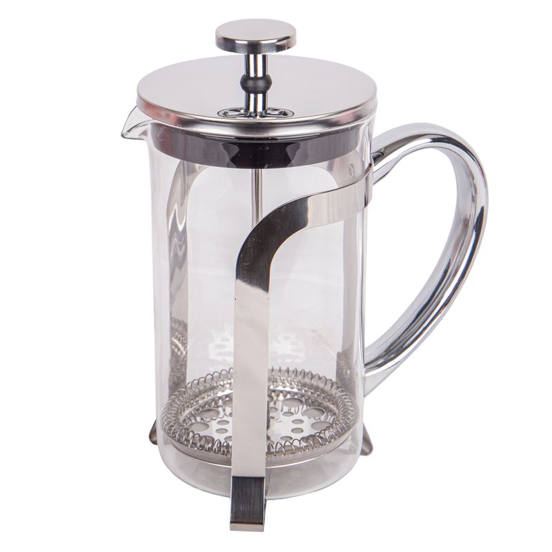 CAFETERA PRENSA FRANCESA EN VIDRIO Y ACERO INOXIDABLE 600ML