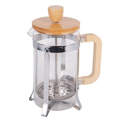 CAFETERA PRENSA FRANCESA EN VIDRIO Y ACERO INOXIDABLE 600ML