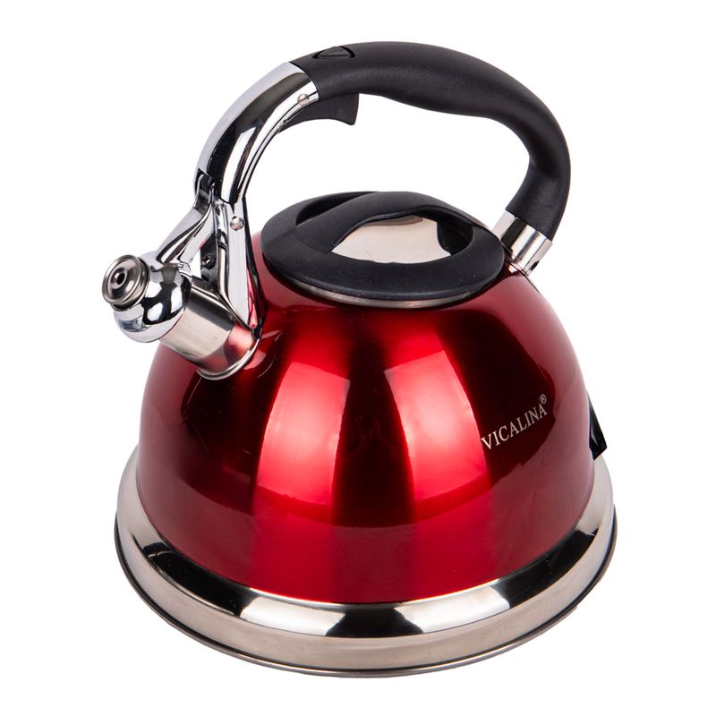 PAVA 3,5L ROJO CON SILBATO
