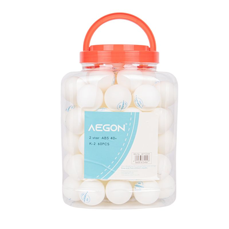 PELOTA PARA TENIS DE MESA PING PONG 2 ESTRELLA POT 60PZ BRANCO