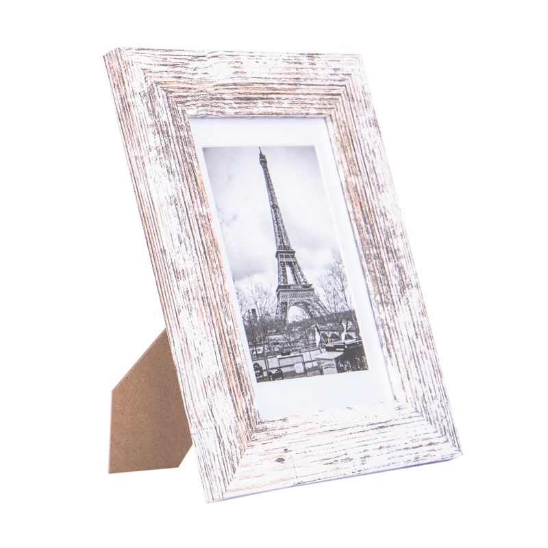 PORTA RETRATO 10X15CM MADERA BLANCO
