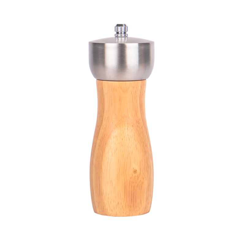 MOLEDOR DE PIMIENTA Y CONDIMENTOS EN INOX Y MADERA 16CM