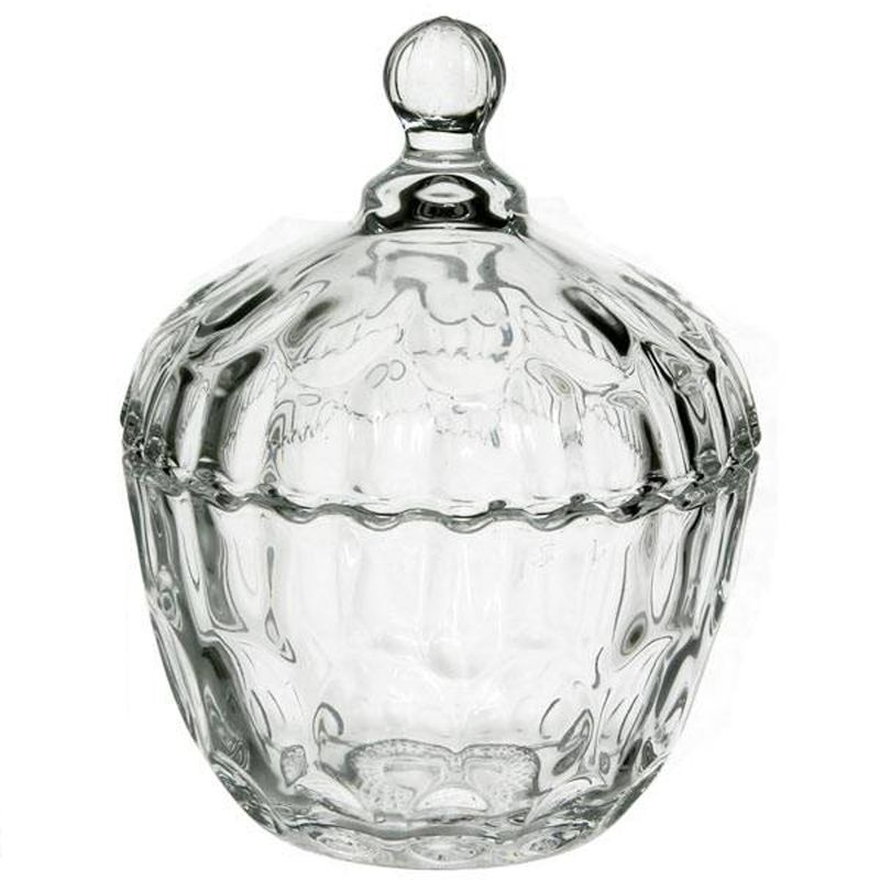 BOMBONERA DE VIDRIO PEQUEÑA 10CM DIAMETRO 15CM ALTURA