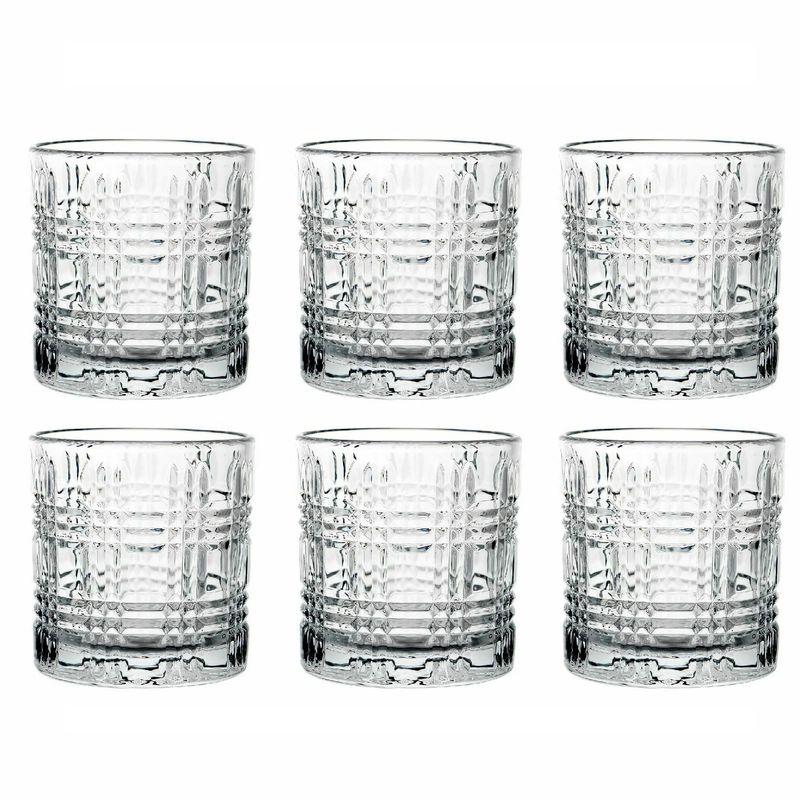 SET DE 6 VASOS DE VIDRIO DIAMONDS 270ML