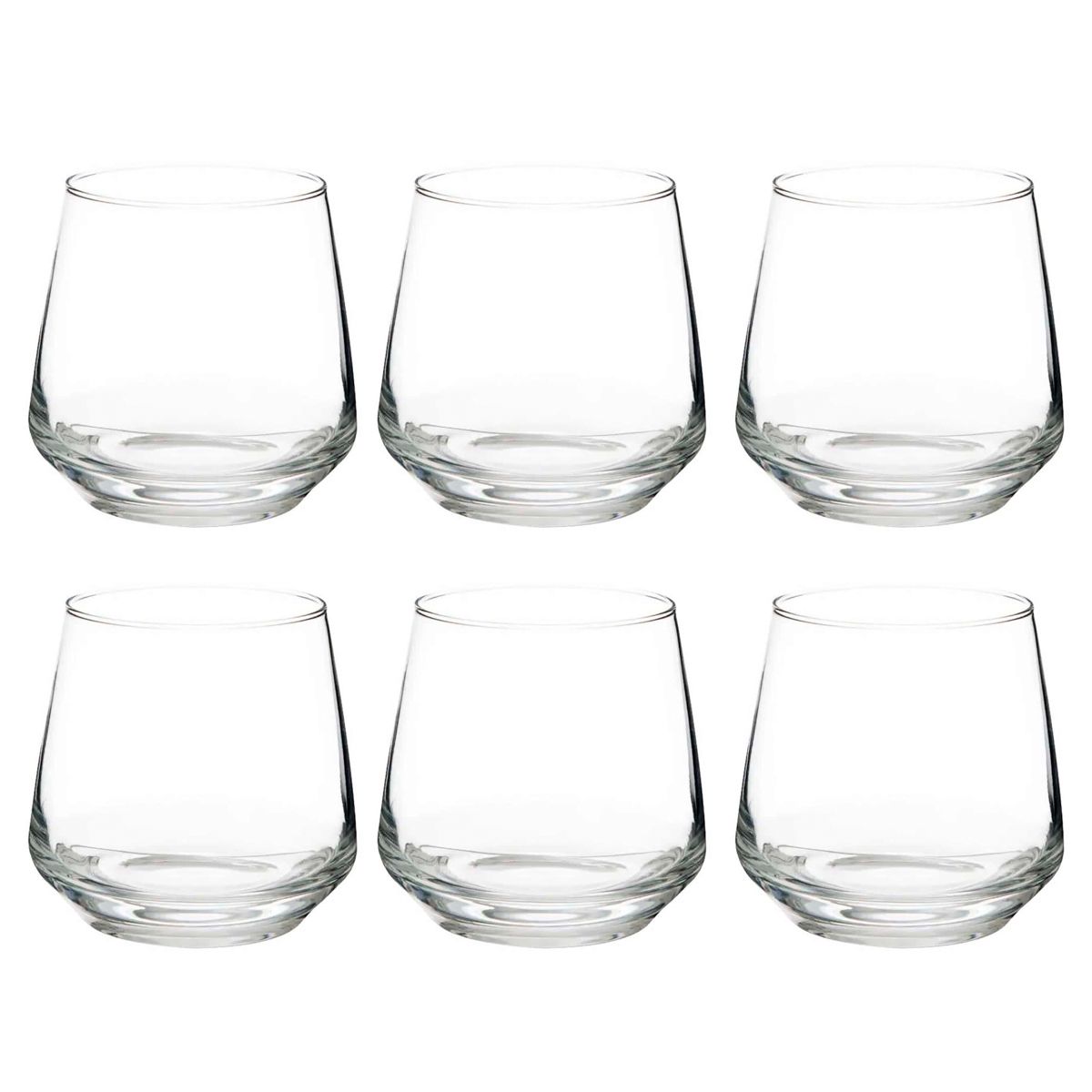 SET DE 6 VASOS DE VIDRIO 385 ML