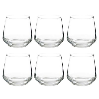 SET DE 6 VASOS DE VIDRIO 385 ML