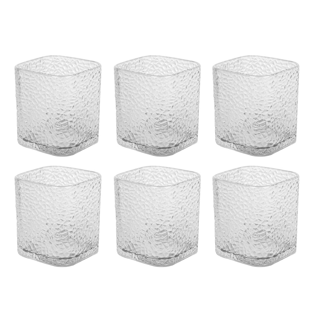 SET DE 6 VASOS DE VIDRIO 370 ML