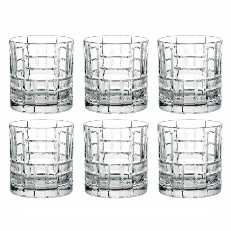 SET DE 6 VASOS DE VIDRIO DIAMONDS 270ML