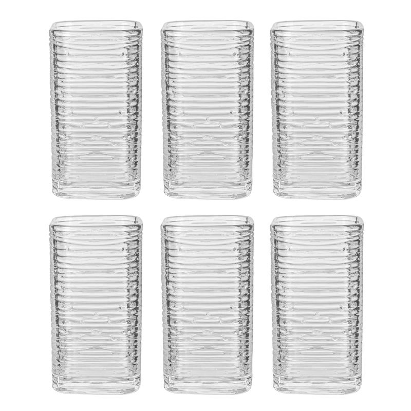 SET VASO DE VIDRIO 220ML 6PCS 