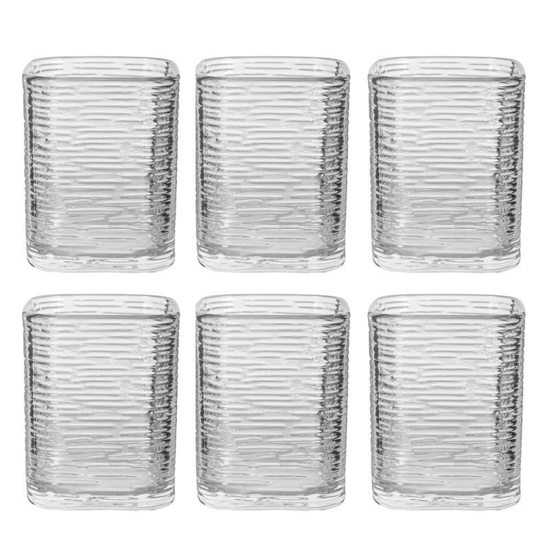 SET VASO DE VIDRIO 210ML 6PCS