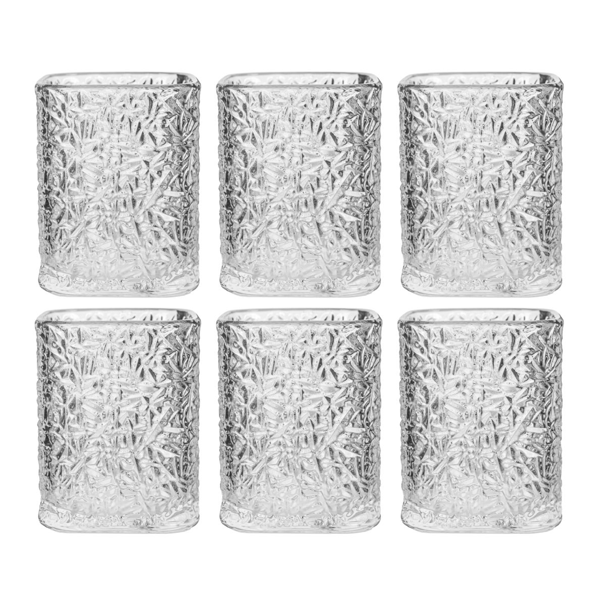 SET VASO DE VIDRIO 210ML 6PCS