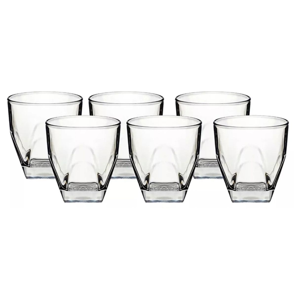 SET DE 6 VASOS DE VIDRIO DAIMONDS 270ML