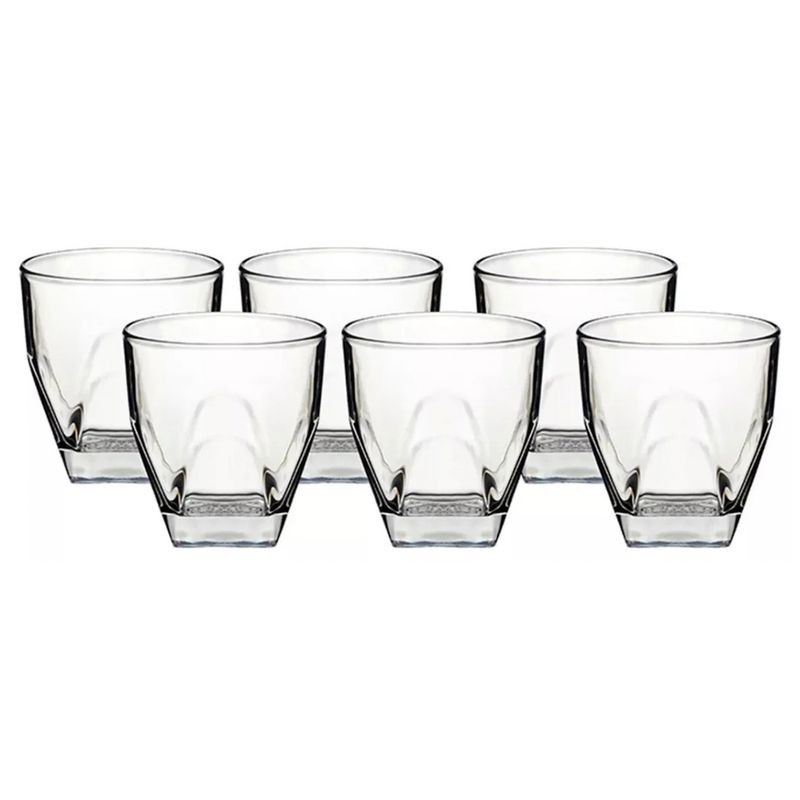 SET DE 6 VASOS DE VIDRIO DAIMONDS 270ML