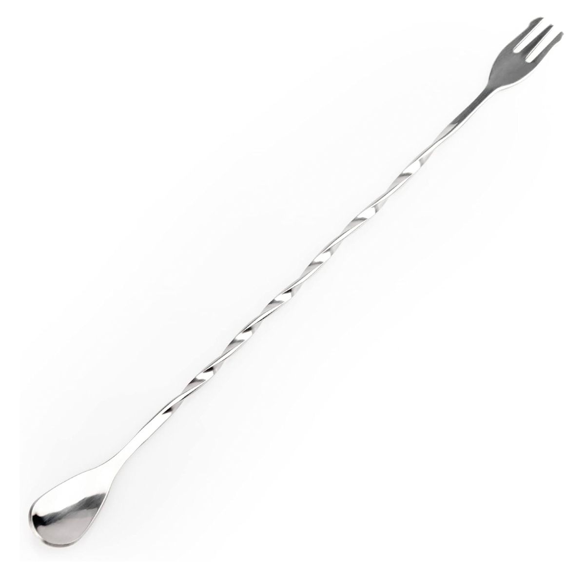 CUCHARA TENEDOR MEZCLADORA COCTEL Y JUGOS DE ACERO INOXIDABLE 32CM
