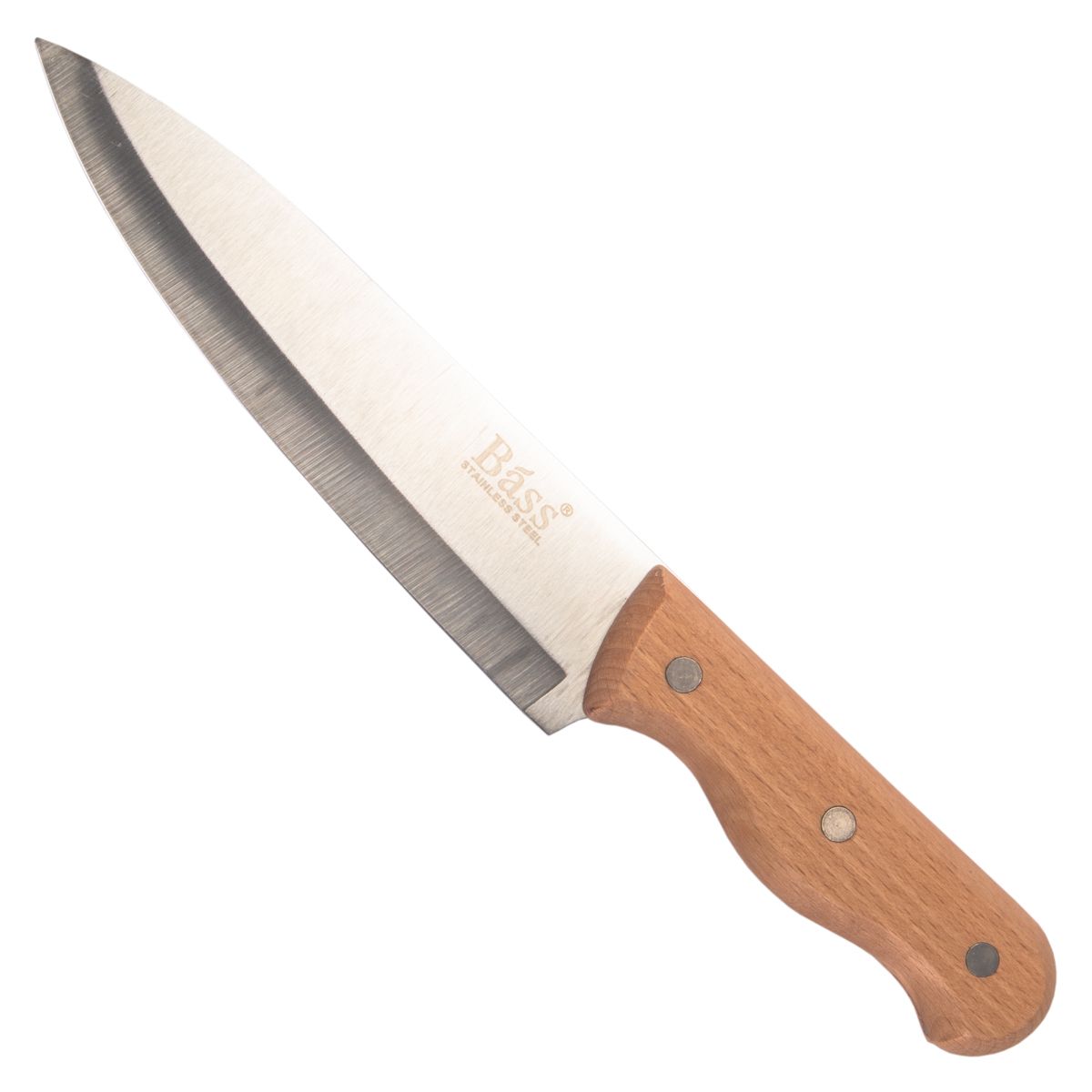 CUCHILLO BASS ACERO INOXIDABLE MANGO MADERA 28CM 
