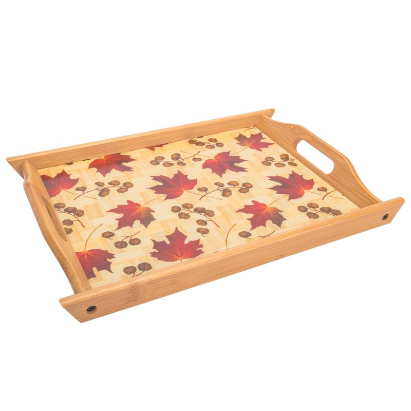 BANDEJA DE BAMBU CON DISEÑO 36 X 26CM 