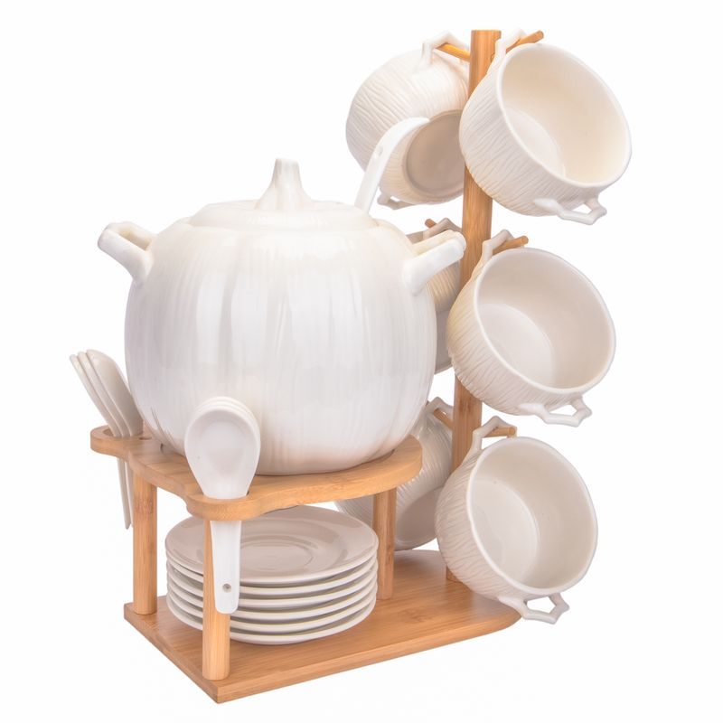 JUEGO DE SOPERA DE 1,7LTS. DE PORCELANA 20 PZ
