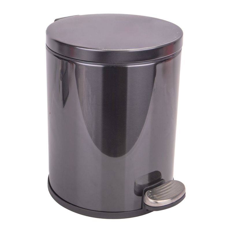 BASURERO INOX 6L NEGRO
