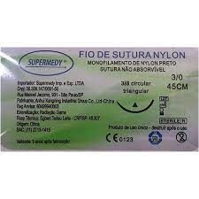 HILO DE SUTURA NYLON 3-0 NEGRO