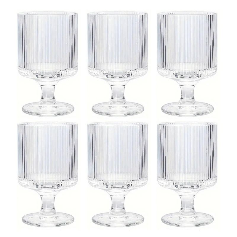JUEGO DE VASOS/COPAS  DE VIDRIO 6PCS 200ML