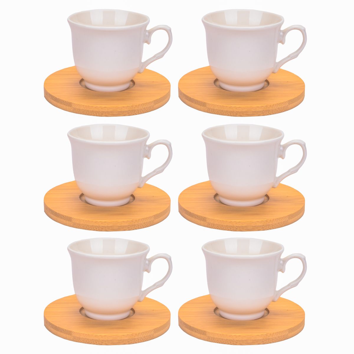 JUEGO DE TAZAS CON PLATILLO CON 6 PIEZAS 70CC