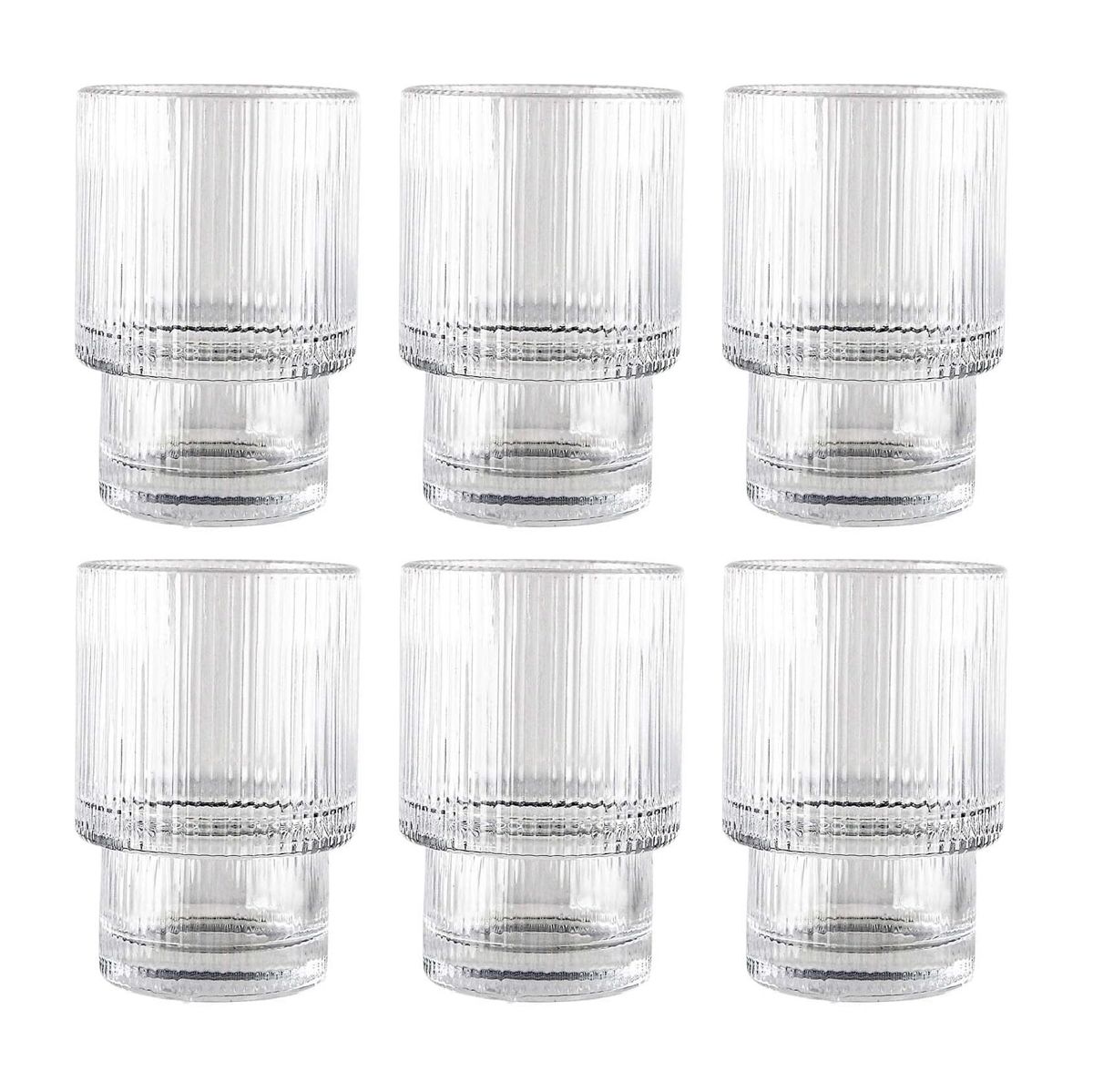 JUEGO DE VASOS DE VIDRIO  6PCS 220ML