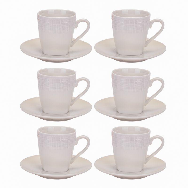 JUEGO DE TAZAS CON PLATILLO CON 6 PIEZAS 70ML