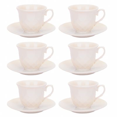 JUEGO DE TAZAS CON PLATILLO CON 6 PIEZAS 70ML