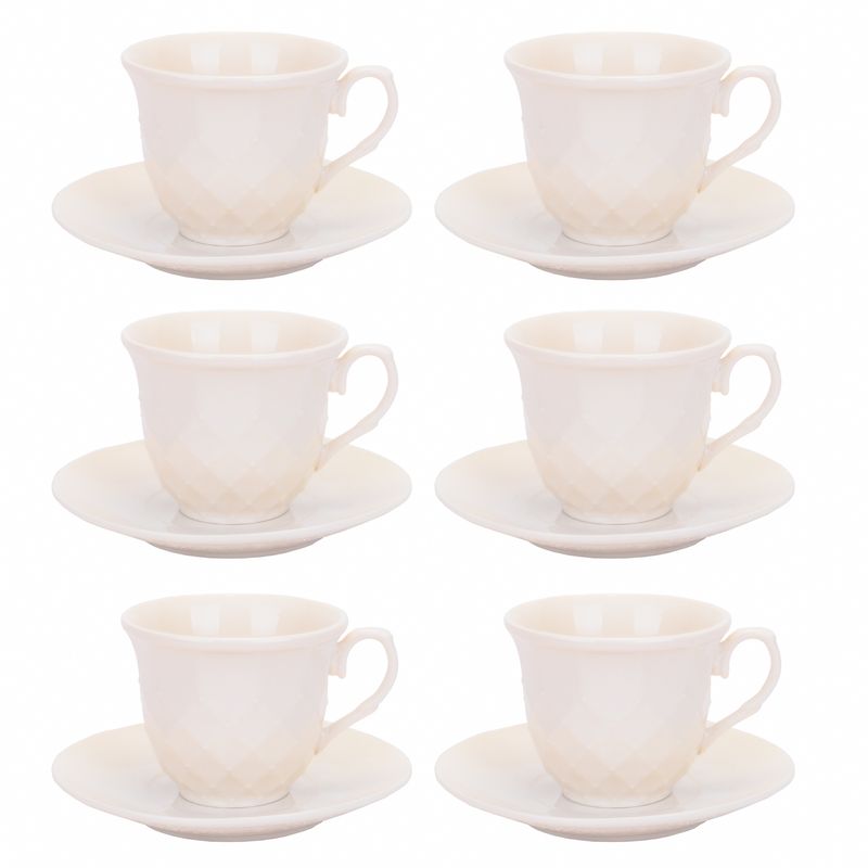 JUEGO DE TAZAS CON PLATILLO CON 6 PIEZAS 70ML