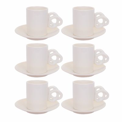 JUEGO DE TAZAS CON PLATILLO CON 6 PIEZAS 70ML