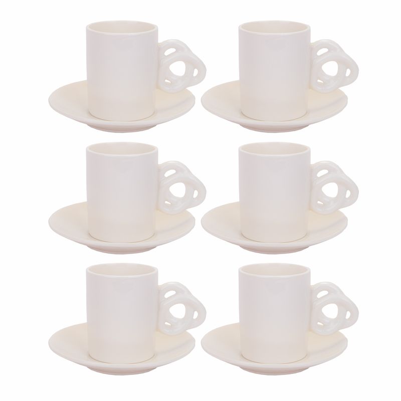 JUEGO DE TAZAS CON PLATILLO CON 6 PIEZAS 70ML