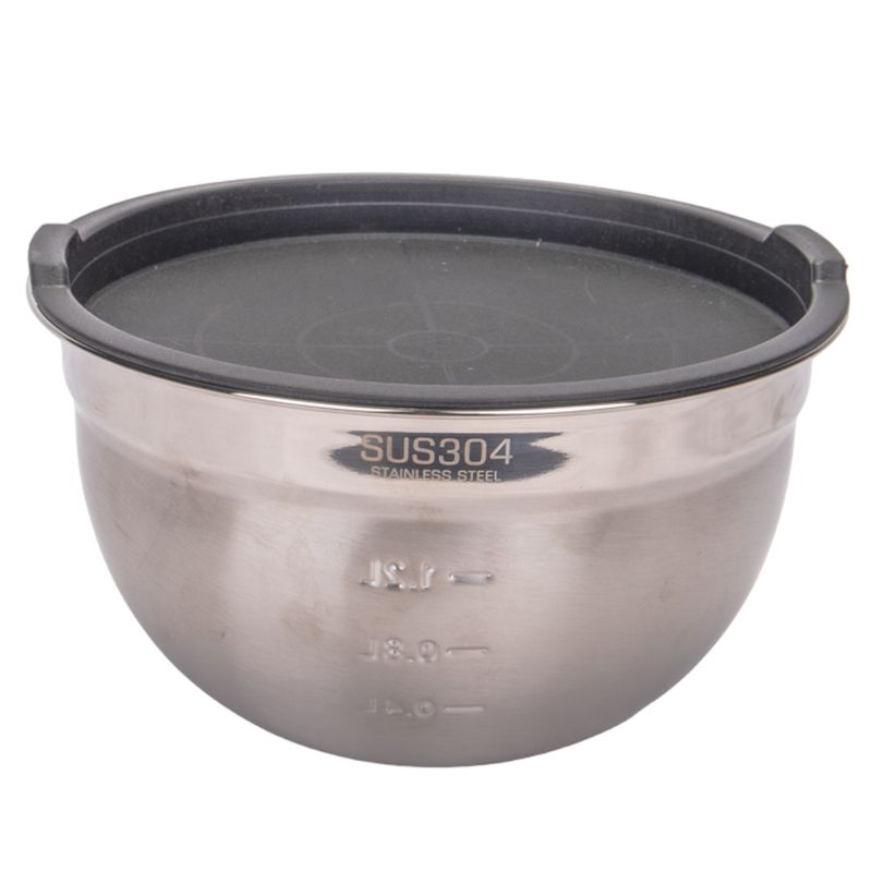 BOWL DE INOX CON TAPA 18CM